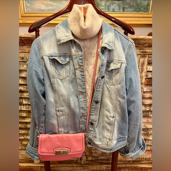 Vintage Coach Kristin Leather Flap Small Cross Bag GeraniumPink Transfer on back - Picture 2 of 7